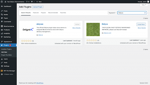 delyva woocommerce plugin