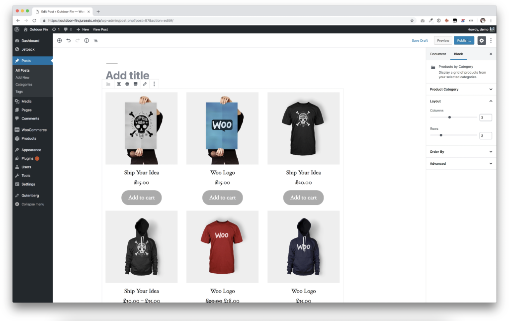 woocommerce website
