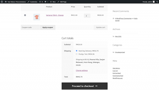delyva woocommerce configuration